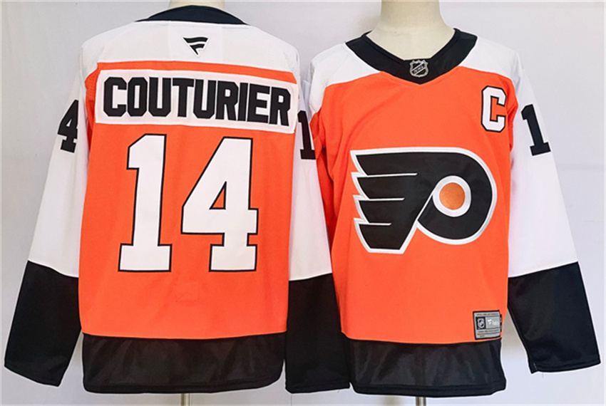Men's Orange Philadelphia Flyers #14 Sean Couturier 2024 Stitched Jersey